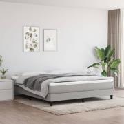 vidaXL Boxspring-sängram ljusgrå 180x200 cm tyg