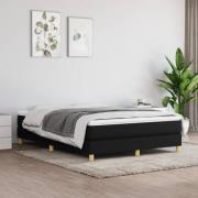 vidaXL Boxspring-sängram svart 140x190 cm tyg