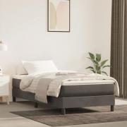 vidaXL Boxspring-sängram mörkgrå 90x200 cm sammet
