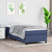 vidaXL Boxspring-sängram blå 90x190 cm tyg