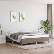vidaXL Boxspring-sängram taupe 180x200 cm tyg
