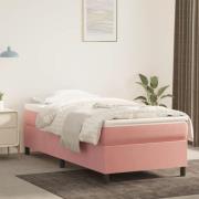vidaXL Boxspring-sängram rosa 80x200 cm sammet