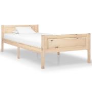 vidaXL Sängram utan madrass massiv furu 90x200 cm