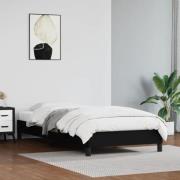 vidaXL Sängram svart 90x200 cm konstläder