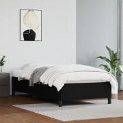 vidaXL Sängram svart 90x200 cm konstläder