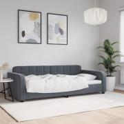 vidaXL Dagbädd mörkgrå 90x200 cm sammet