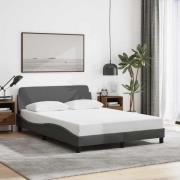 vidaXL Bed Frame "Dover" Dark Grey 120x200 cm Fabric