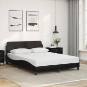 vidaXL Bed Frame "Dover" Black 140x200 cm Faux Leather