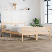 vidaXL Sängram massivt trä 150x200 cm