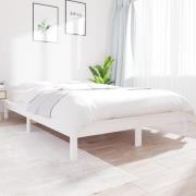 vidaXL Sängram 180x200 cm massiv furu vit