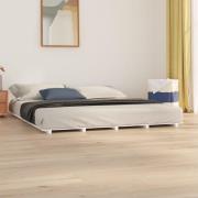 vidaXL Sängram vit 200x200 cm massiv furu