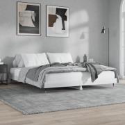 vidaXL Sängram vit högglans 140x200 cm konstruerad trä