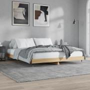 vidaXL Sängram utan madrass sonoma-ek 120x200 cm konstruerad trä