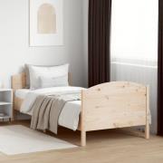 vidaXL Sängram utan madrass 90x190 cm massiv furu