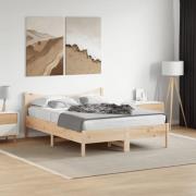 vidaXL Sängram utan madrass 140x200 cm massiv furu