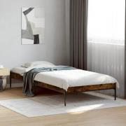 vidaXL Sängram rökfärgad ek 90x200 cm konstruerat trä och metall