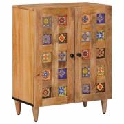 vidaXL Sideboard Naturfärg 60 x 33 x 75 cm Massivt mangoträ
