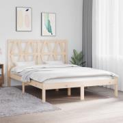 vidaXL Sängram massiv furu 140x190 cm