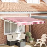 vidaXL Elektrisk Retraktabel Markis Röd 300 x 250 cm