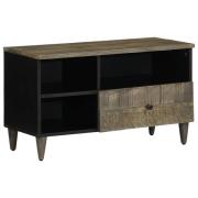 vidaXL Tv-bänk svart 80x33x46 cm massivt mangoträ