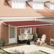 vidaXL Markis Orange och Brunt 450 x 300 x 165 cm Polyester och metall