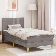 vidaXL Sängram Taupe 90 x 190 cm Polyester
