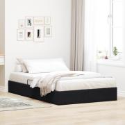 vidaXL Ottoman Sängram med lagring Svart 120 x 200 cm Sammet