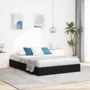 vidaXL Ottoman Sängram med lagring Svart 140 x 190 cm Sammet