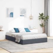 vidaXL Ottoman Sängram med lagring Mörkgrå 140 x 200 cm Sammet