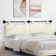 vidaXL Hängande Huvudgavel Enfärgad Kräm 190 x 55 x 5 cm Kordread tyg