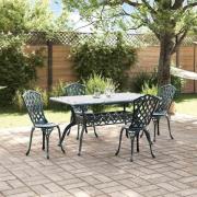 vidaXL Trädgårdsmöbelset 5 pcs Grön Aluminium