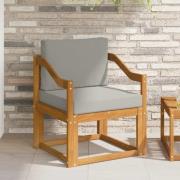 vidaXL Utomhussoffset Massivt akaciaträ och polyester Naturlig