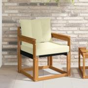 vidaXL Utomhussoffa Massivt Akaciaträ och Textilene