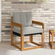 vidaXL Utomhussoffset Massivt Akaciaträ och Textilene