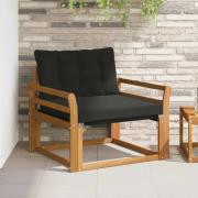 vidaXL Utomhussoffset Massivt Akaciaträ och Textilene Naturfärg