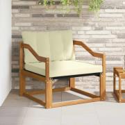 vidaXL Utomhussoffset Massivt Akaciaträ och Textilene Naturfärg