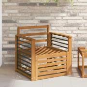 vidaXL Utomhussoffa Massivt Akaciaträ Naturlig