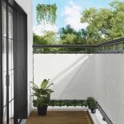 vidaXL Balkong Skärm Vit 120 x 200 cm PU-belagt oxford alu