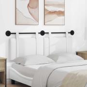 vidaXL Hängande Huvudgavel Väggmonterad Vit 130 x 55 x 5 cm tyg