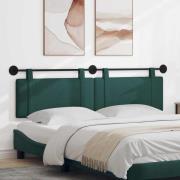 vidaXL Hängande Huvudgavel Väggmonterad Mörkgrön 190 x 55 x 5 cm tyg