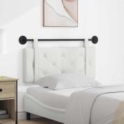 vidaXL Hängande Huvudgavel Väggmonterad Vit 110 x 55 x 5 cm Konstläder