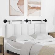 vidaXL Hängande Huvudgavel Väggmonterad Randig Vit 150 x 55 x 5 cm tyg