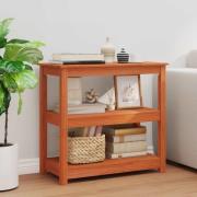 vidaXL Konsolbord med hylla VaxBrun 80 x 40 x 74 cm Massivt furu