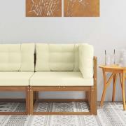 vidaXL Utomhus Hörnsoffa Massivt Akaciaträ Naturfärg