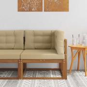 vidaXL Utomhus Hörnsoffa Naturfärg