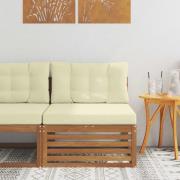 vidaXL Utomhus Mellansoffa Massivt Akaciaträ Naturfärg