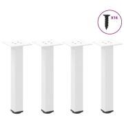 vidaXL Soffbordsben 4 st vita 42-44 cm stål