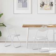 vidaXL Fällstol 2 pcs Vit 48 x 43,5 x 81 cm Konstläder