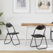 vidaXL Fällstol 2 pcs Svart 48 x 43,5 x 81 cm Konstläder