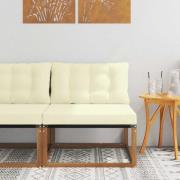 vidaXL Utomhus Mellansoffa Massivt Akaciaträ Naturfärg